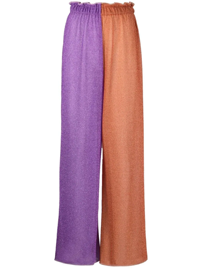 Oseree Purple And Orange Lumière Trousers