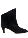 Isabel Marant Deyan Suede Ankle Boots In Black