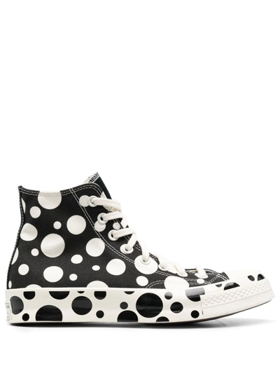 Converse Polka-dot Print Chuck-taylor Sneakers In Black