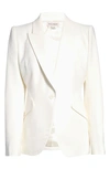 Alexander Mcqueen Single-breasted Peaked Lapels Blazer In 9007 Ivory