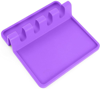 Zulay Kitchen Silicone Utensil Rest With Drip Pad In Purple