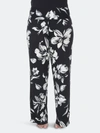 White Mark Printed Plus Size Palazzo Pants In Black