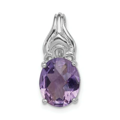 Pre-owned Accessories & Jewelry Sterlingsilber Rhodiniert Amethyst Oval Kostüm Tropfen Anhänger