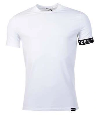 Pre-owned Dsquared2 Icon Band Arm T Shirt White