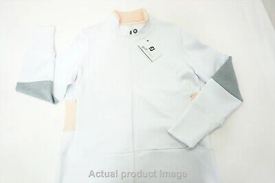 Pre-owned Footjoy Neu  Golf Reissverschlussjacke Damen Grösse Medium Weiss/grau / Peach 482a