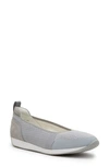 Ara Perth Sport Mixed Media Ballet Flat In Pebble