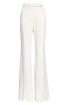 Alexander Mcqueen Leaf Crepe Classic Suiting Pants In Ivory