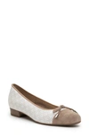 Ara Belinda Ballet Flat In Sand Velour Multi Model