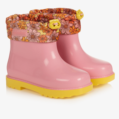 Mini Melissa Babies' Girls Pink Pvc Rain Boots