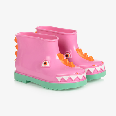 Mini Melissa Babies' Girls Pink Dino Pvc Rain Boots