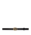 GUCCI LEATHER DOUBLE G PEARL BELT