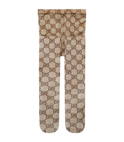 Gucci Gg Pattern Tights In Beige