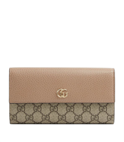 Gucci Gg Marmont Continental Wallet In Neutrals