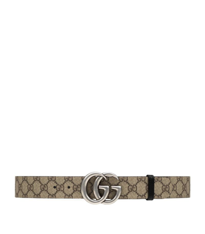 Gucci Gg Marmont Reversible Belt In Neutrals