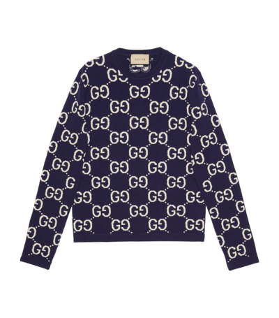 GUCCI WOOL GG JACQUARD SWEATER