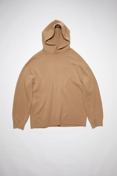 Acne Studios Wool Hooded Jumper In Light Brown