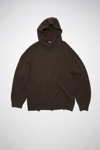 Acne Studios Kristen Wool And Cashmere-blend Hoodie In Coffee Brown