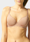 Simone Perele Caresse 3d Plunge Spacer Bra In Cocoa Brown