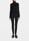 Givenchy Cutout Stretch-jersey Turtleneck Top In Black