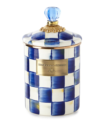 MACKENZIE-CHILDS ROYAL CHECK MEDIUM CANISTER