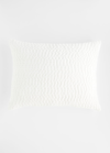 Callisto Home Pickstitch Velvet Standard Sham In Creme