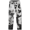 Givenchy Monochrome Distressed Slim-leg Jeans In White And Black