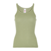 Re/done Khaki Hanes Edition Ribbed Tank Top In Khaki