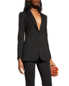 ALICE AND OLIVIA BREANN LONG FITTED BLAZER