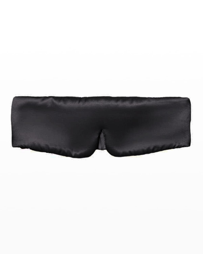 Lunya Washable Silk Sleep Mask In Immersed Black