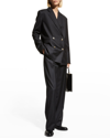 Loulou Studio Sbiru Cool Wool Trousers In Black