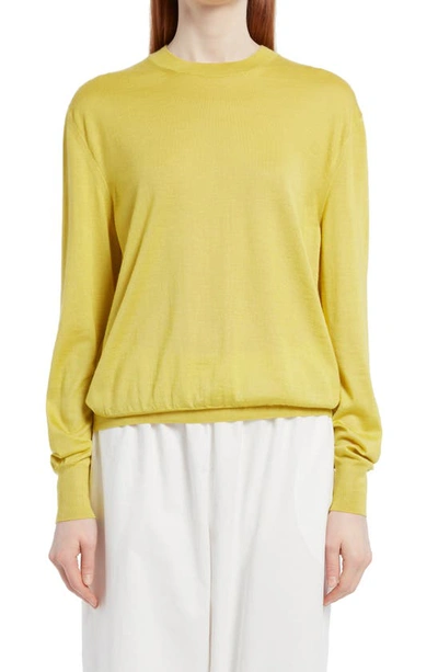 The Row Islington Cashmere-blend Sweater In Chartreuse Yellow