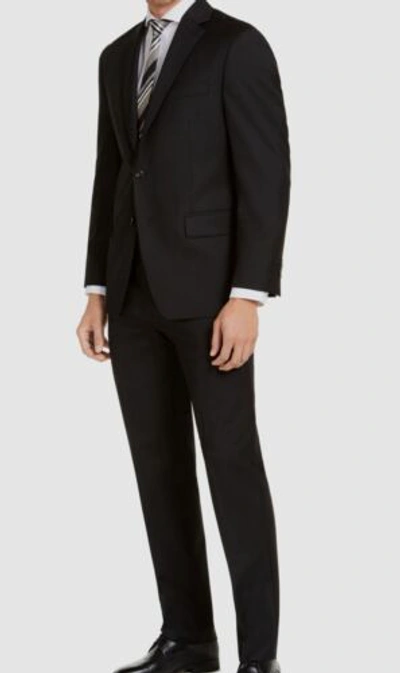 Pre-owned Michael Kors $640  Men's Black Modern-fit Airsoft Stretch 2-piece Suit Size 40r