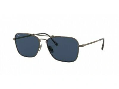 Pre-owned Ray Ban Ray-ban Sunglasses Rb8136 With. 9138t0 Demi Gloss Pewter Gunmetal Blue Unisex
