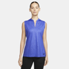 Nike Women's Dri-fit Victory Sleeveless Golf Polo In Blue