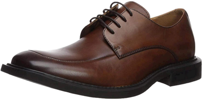 Pre-owned Kenneth Cole York Men's Merge Oxford Shoe In Cognac