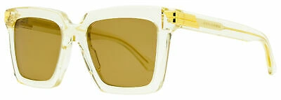 Pre-owned Bottega Veneta Square Sunglasses Bv1005s 005 Transparent Beige 53mm 1005 In Brown