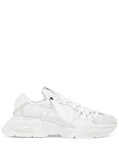 Dolce & Gabbana Airmaster Panelled Low-top Sneakers In Bianco
