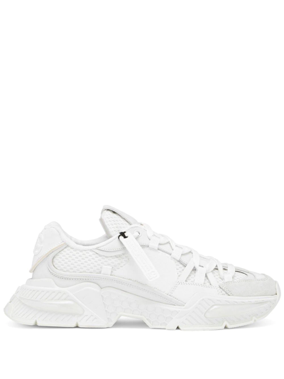 Dolce & Gabbana Airmaster Panelled Low-top Sneakers In White