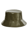 Eric Javits Patti Patent Bucket Hat In Olive