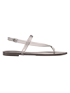Stuart Weitzman Summer Shimmer Jelly Sandals In Flannel Gray