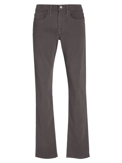 Frame L'homme Slim-fit Stretch-cotton Twill Pants In Steel Grey