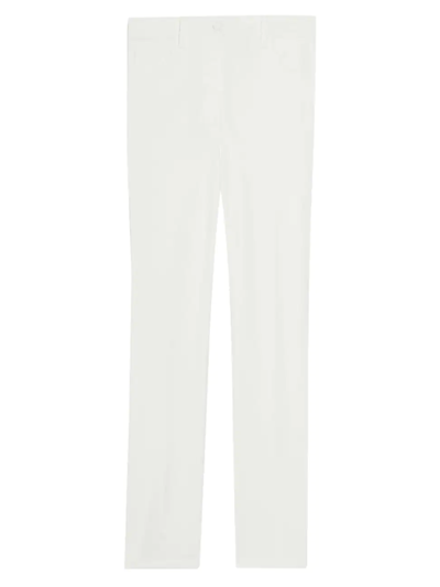 Theory Treeca Ponte Slim-fit Trousers In Rice