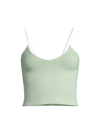 Free People Brami Cropped Tank In Subtle Green