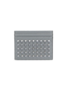 Christian Louboutin Kios Spiked Leather Card Case In Brest Brest Metal
