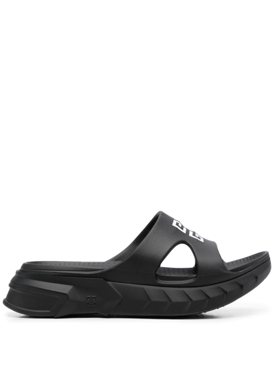 Givenchy 4g-print Platform Slides In Black