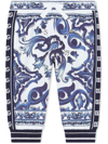 DOLCE & GABBANA MAJOLICA-PRINT TRACK PANTS