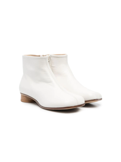 Mm6 Maison Margiela Kids' Tabi Chelsea Boots In White | ModeSens