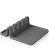 Zulay Kitchen Silicone Utensil Rest With Drip Pad In Grey