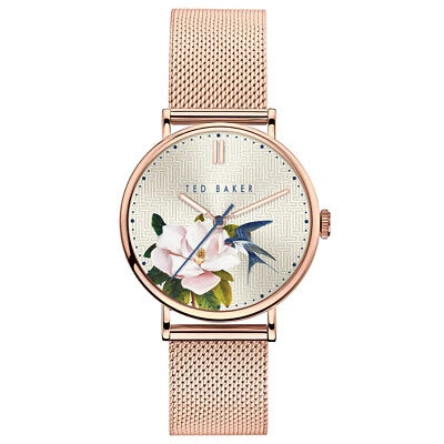 Pre-owned Ted Baker Bkppff901 Ladies Phylipa Flowers Watch