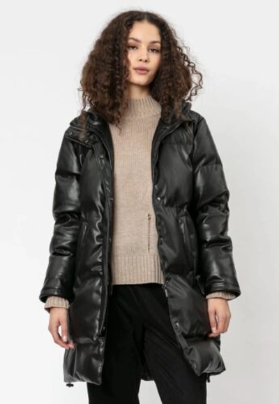 Pre-owned Religion Faux Leather Maximum Coat Black Xs Uk Size 8